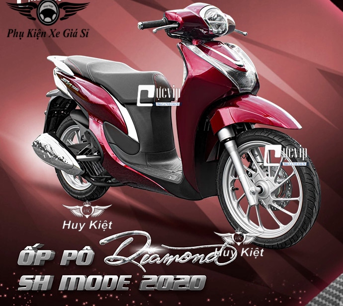 Ốp Pô SH Mode 2020 Xi Inox, Mạ Crom MS3246	