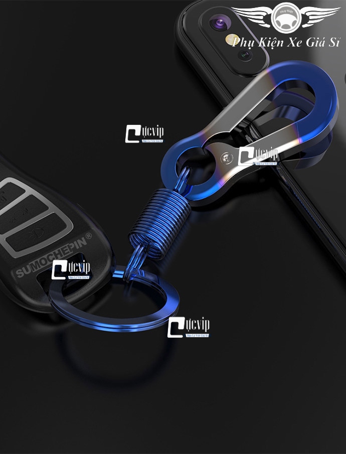 Móc Khóa Xe Hơi, Xe Máy Inox Xi Titan MS3345