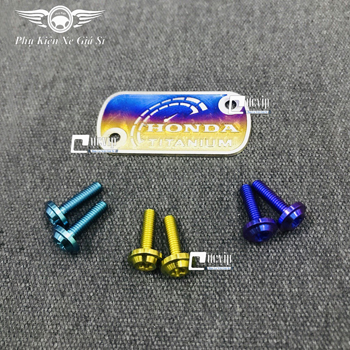 Combo Nắp Dầu Kèm 2 Ốc Titan Thật GR5 (Titan 100%) Cho Xe Vario 2015 - 2017, Winner, Winner X, AirBlade MS3377