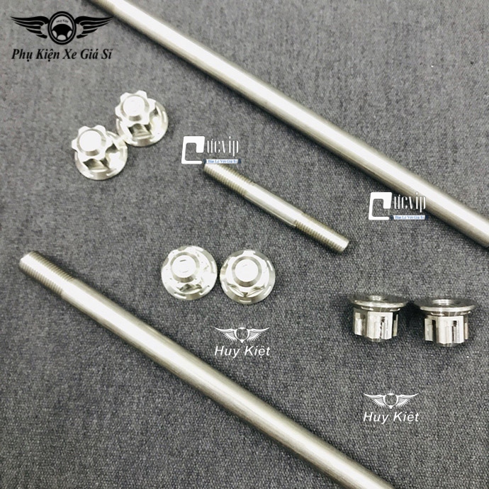 Combo Cốt Trục Bánh Xe Trước Sau Kèm Tán Salaya Và Cốt Phuộc Kèm Tán Salaya Cho Exciter 135 MS3395