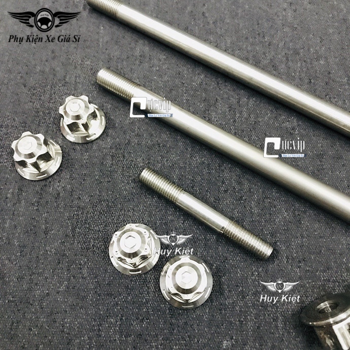 Combo Cốt Trục Bánh Xe Trước Sau Kèm Tán Salaya Và Cốt Phuộc Kèm Tán Salaya Cho Exciter 135 MS3395