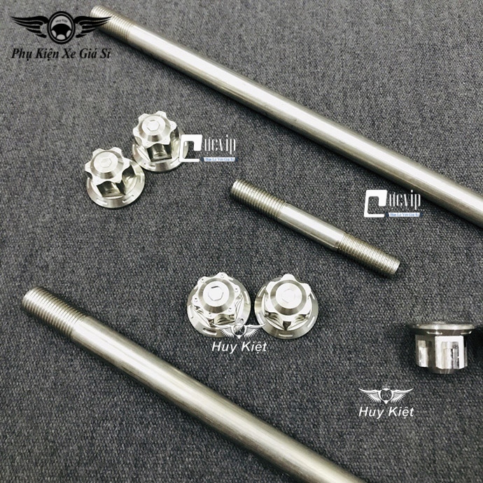 Combo Cốt Trục Bánh Xe Trước Sau Kèm Tán Salaya Và Cốt Phuộc Kèm Tán Salaya Cho Exciter 135 MS3395