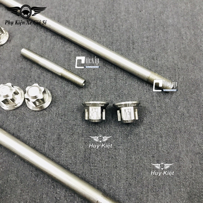 Combo Cốt Trục Bánh Xe Trước Sau Kèm Tán Salaya Và Cốt Phuộc Kèm Tán Salaya Cho Exciter 135 MS3395