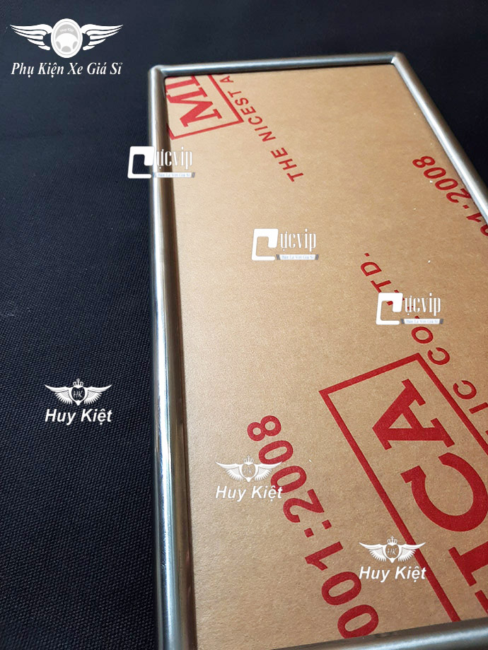 Khung Biển Số Vàng Ô Tô Inox Cho Xe Kinh Doanh Vận Tải MS3436 0
