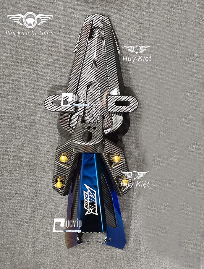 Bộ Dè Sau Exciter 150 Carbon + Đuôi Đèn Titan + 4 Ốc Xi Vàng MS3086