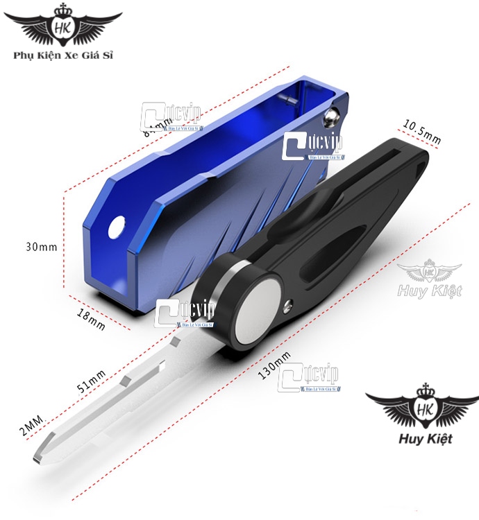 Chìa Khóa Bấm Vỏ Nhôm CNC Độ Cho Honda, Yamaha MS3097