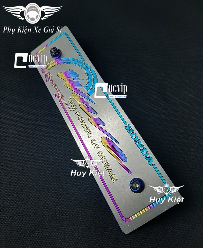 Bảng Tên Wave Titan (Mẫu Titan Điện Phân) Kèm 2 Ốc Vương Miện MS3651