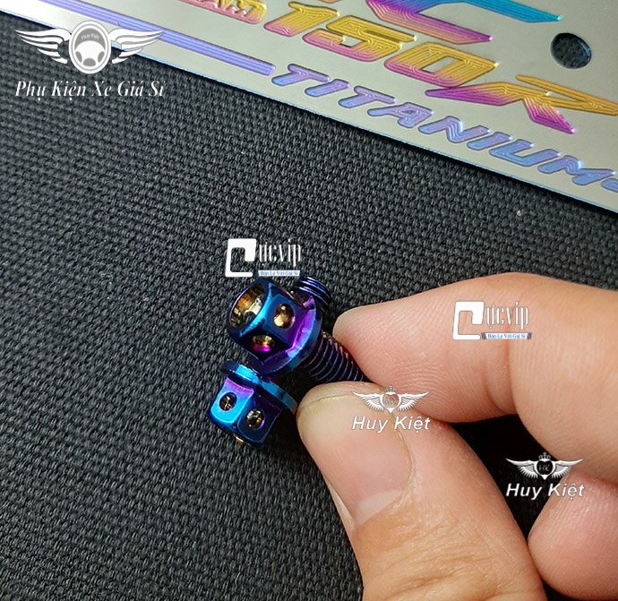 Bảng Tên Wave Titan (Mẫu Titan Điện Phân) Kèm 2 Ốc Vương Miện MS3651