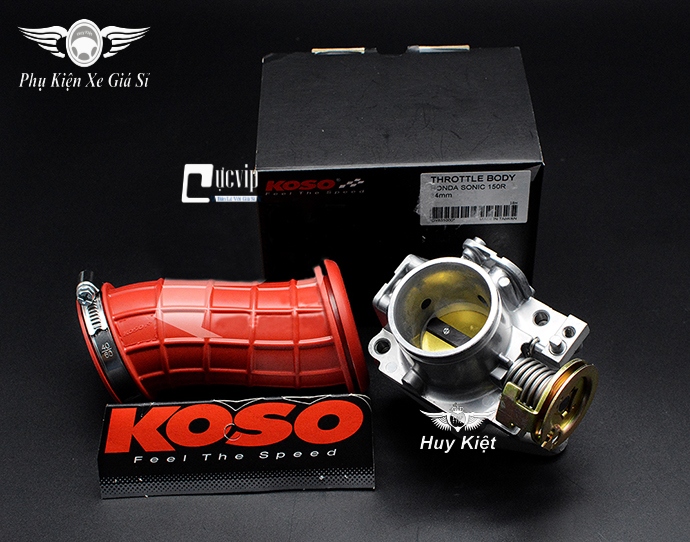 	Combo Họng Gió Độ, Cổ Nạp Xăng Độ, Ống Nối Lọc Gió Độ Cho Winner, Winner X, Sonic Chính Hãng Koso MS3883
