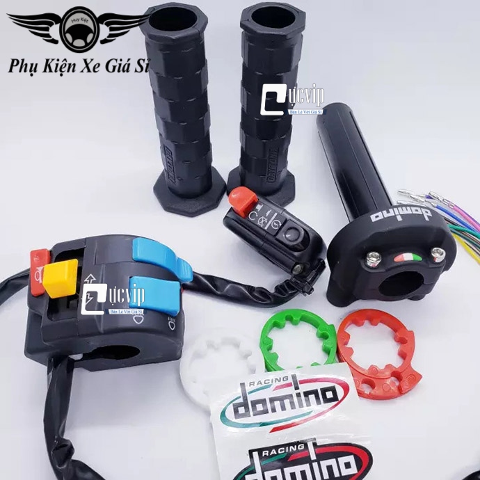 Cùm Tăng Tốc Domino + 2 Cùm Công Tắc FZ Trái Và Phải (Tặng Bao Tay Daytona) Gắn Cho Mọi Loại MS4094