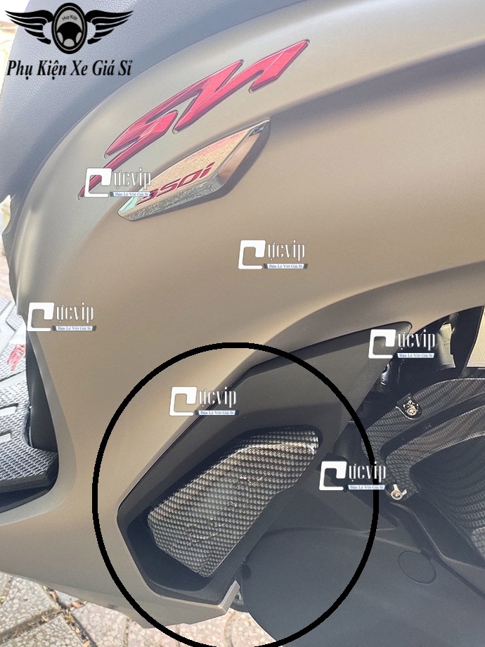 Ốp Gác Chân Sau SH 2017 - 2022, SH 350i, SH Mode 2013 - 2019 Carbon MS2386
