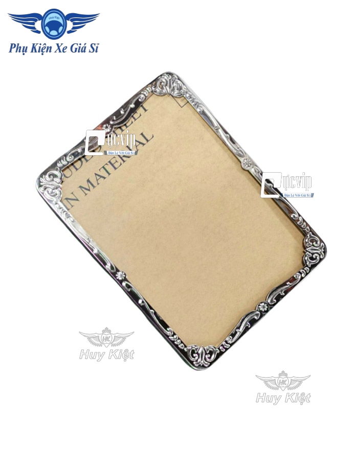 Bộ Khung Biển Số, Bảng Số Xe Máy Inox Viền Bông Sử Dụng Mọi Loại Xe  MS4170
