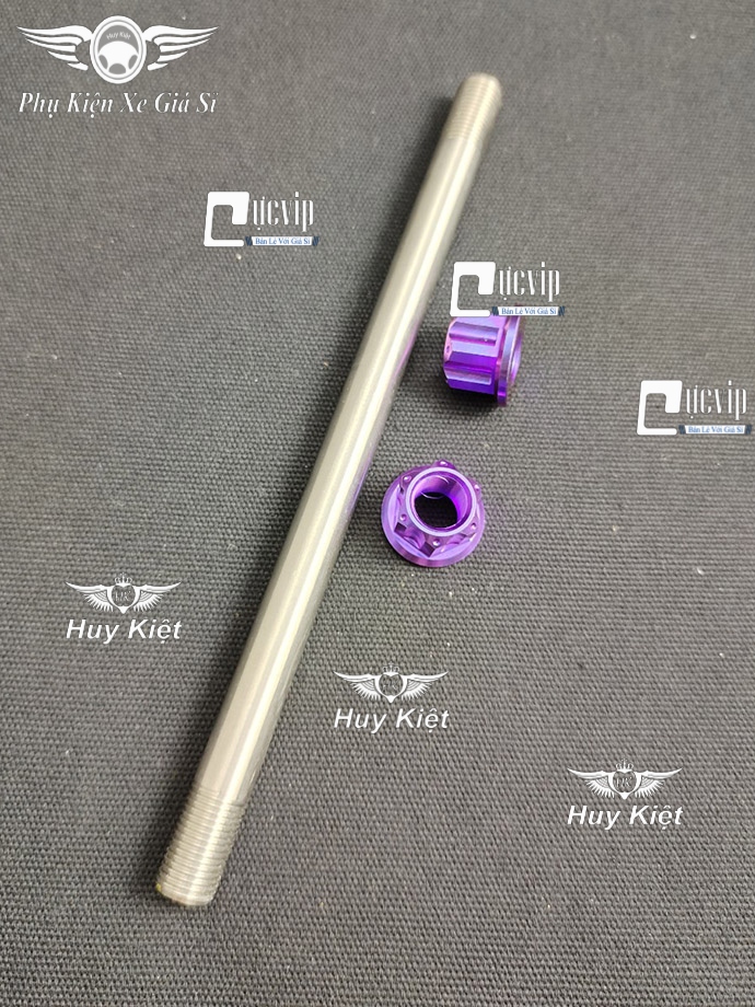 Cốt Trục Bánh Xe Trước Kèm Tán Titan Thật GR5 Cho Vario 2015 - 2021, Vision 2014 - 2020, AirBlade 2010 - 2022 MS4186	