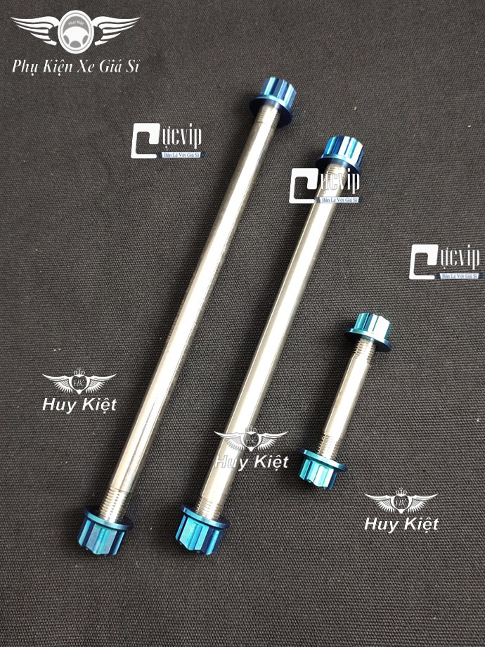 Cốt Trục Bánh Xe Trước Sau Và Cốt Trục Phuộc Giữa Kèm Tán Titan Thật GR5 Cho Exciter 135 (2011 - 2014) MS4187