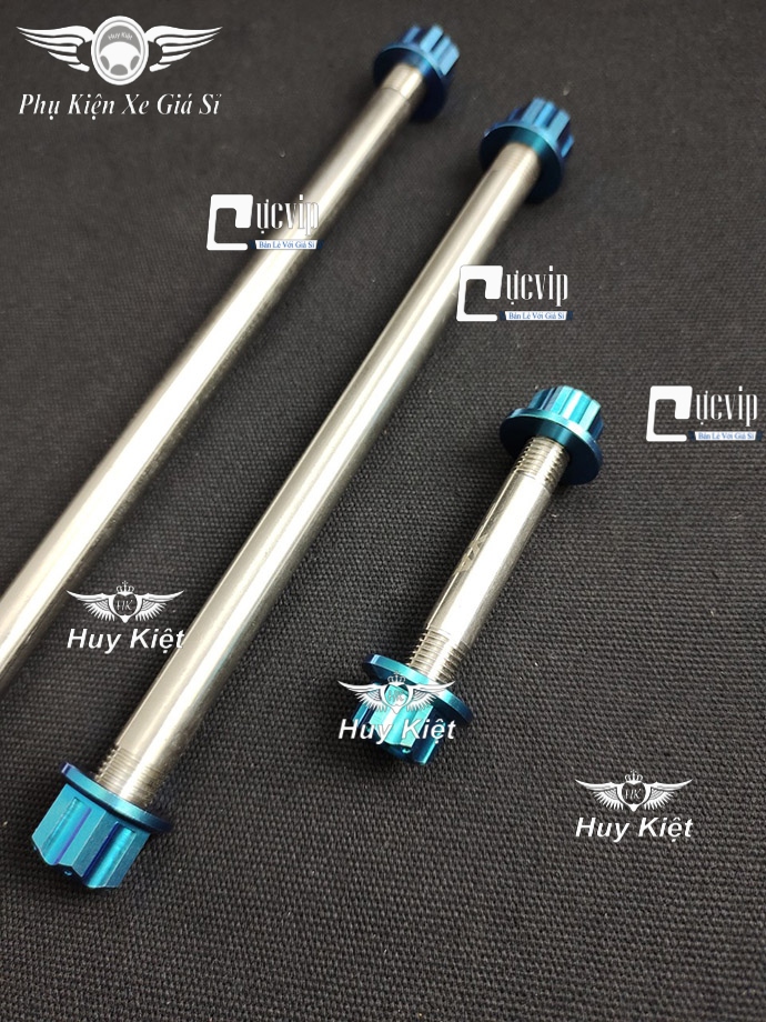 Cốt Trục Bánh Xe Trước Sau Và Cốt Trục Phuộc Giữa Kèm Tán Titan Thật GR5 Cho Exciter 135 (2011 - 2014) MS4187