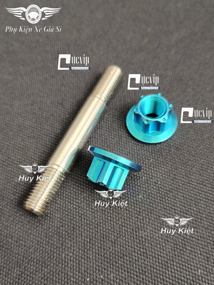 Cốt Trục Phuộc Giữa Inox Kèm 2 Tán Titan Thật GR5 Cho Exciter 2011 - 2020 MS4197