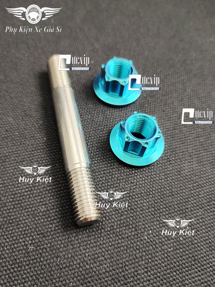Cốt Trục Phuộc Giữa Inox Kèm 2 Tán Titan Thật GR5 Cho Exciter 2011 - 2020 MS4197