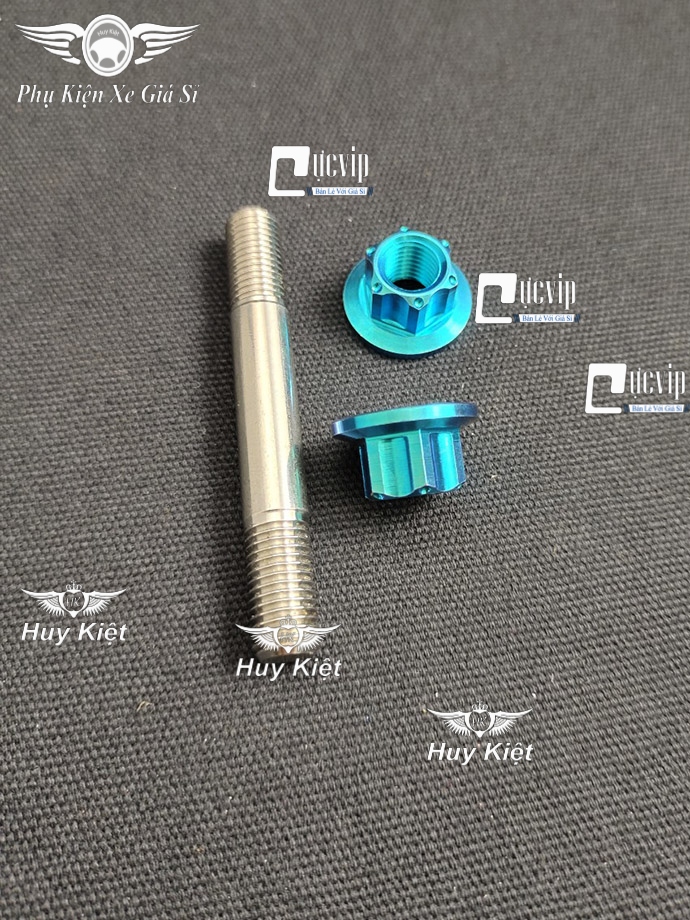 Cốt Trục Phuộc Giữa Inox Kèm 2 Tán Titan Thật GR5 Cho Exciter 2011 - 2020 MS4197