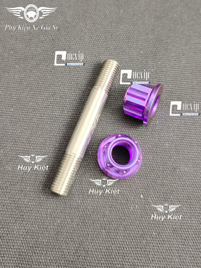 Cốt Trục Phuộc Giữa Inox Kèm 2 Tán Titan Thật GR5 Cho Exciter 2011 - 2020 MS4197