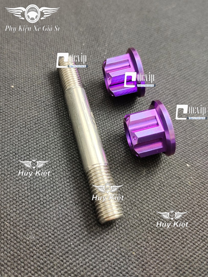 Cốt Trục Phuộc Giữa Inox Kèm 2 Tán Titan Thật GR5 Cho Exciter 2011 - 2020 MS4197