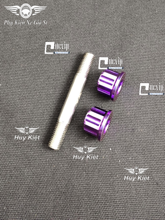 Cốt Trục Phuộc Giữa Inox Kèm 2 Tán Titan Thật GR5 Cho Exciter 2011 - 2020 MS4197
