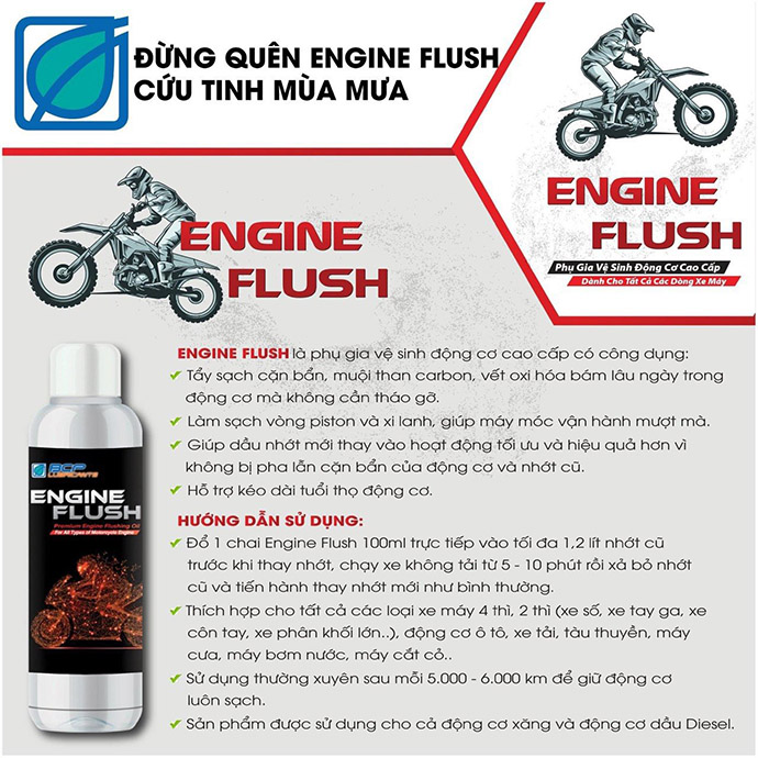 Dung Dịch Súc Rửa Động Cơ Xe Máy BCP Engine Flush Thái Lan Sử Dụng Cho Mọi Loại Xe MS4204