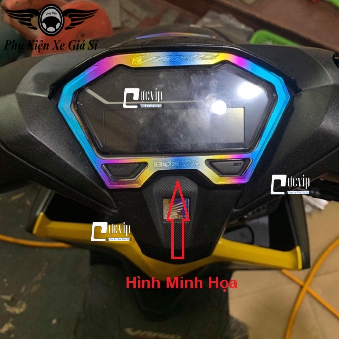 Ốp Viền Mặt Đồng Hồ Titan Xe Vario 2018 - 2022 MS4344