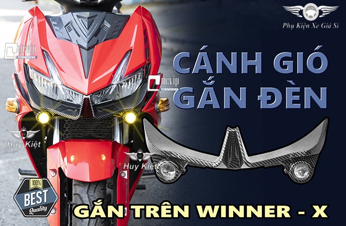 Cánh Gió Trước Winner X V1 Có Đèn Phụ Mini MS4368