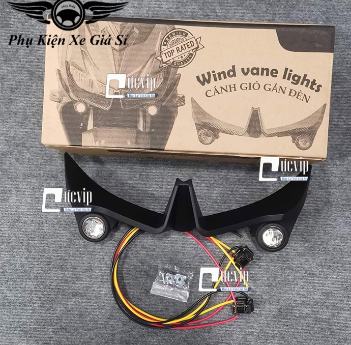 Cánh Gió Trước Winner X V1 Có Đèn Phụ Mini MS4368