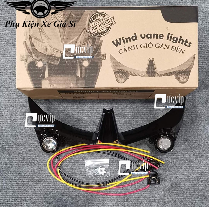 Cánh Gió Trước Winner X V1 Có Đèn Phụ Mini MS4368