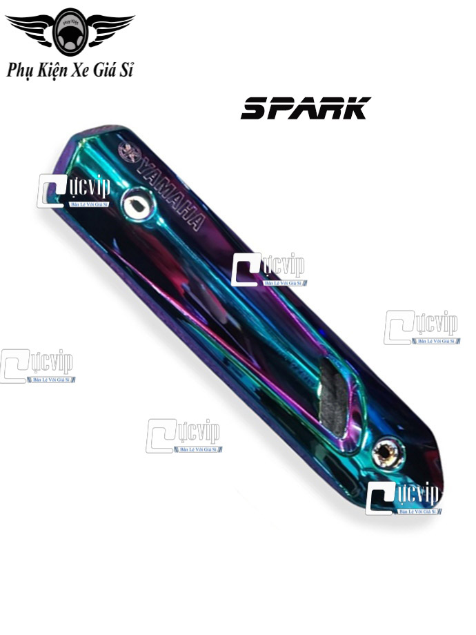 Ốp Che Pô Spark Inox Xi Titan 7 Màu (Hàng Cao Cấp) MS4676