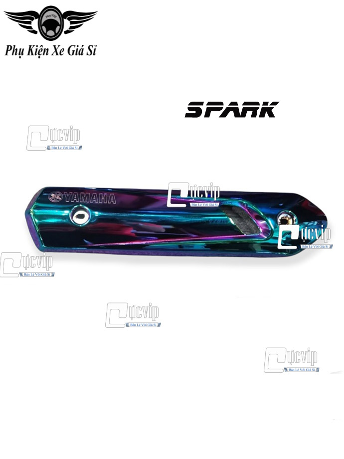 Ốp Che Pô Spark Inox Xi Titan 7 Màu (Hàng Cao Cấp) MS4676
