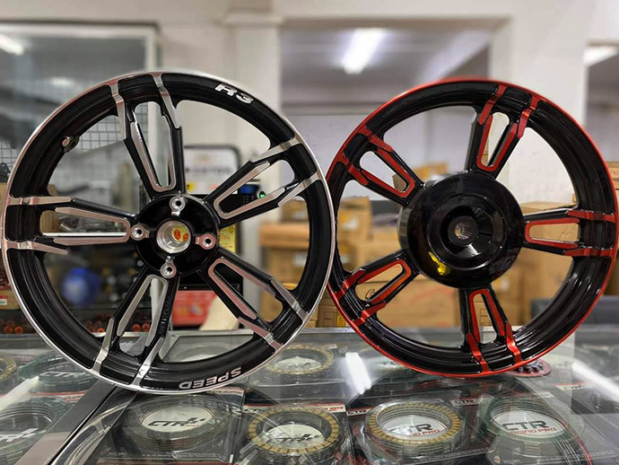 Cặp Mâm Đúc Kiểu Speed Gắn AirBlade AB 2008 - 2019, Vision 2014 - 2022 Gắn Zin Không Chế Cháo MS4739