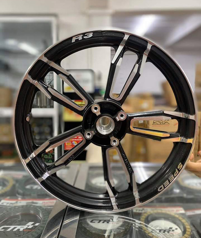 Cặp Mâm Đúc Kiểu Speed Gắn AirBlade AB 2008 - 2019, Vision 2014 - 2022 Gắn Zin Không Chế Cháo MS4739