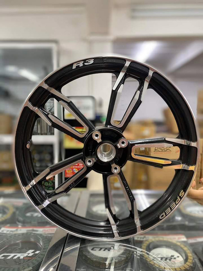 Cặp Mâm Đúc Kiểu Speed Gắn AirBlade AB 2008 - 2019, Vision 2014 - 2022 Gắn Zin Không Chế Cháo MS4739