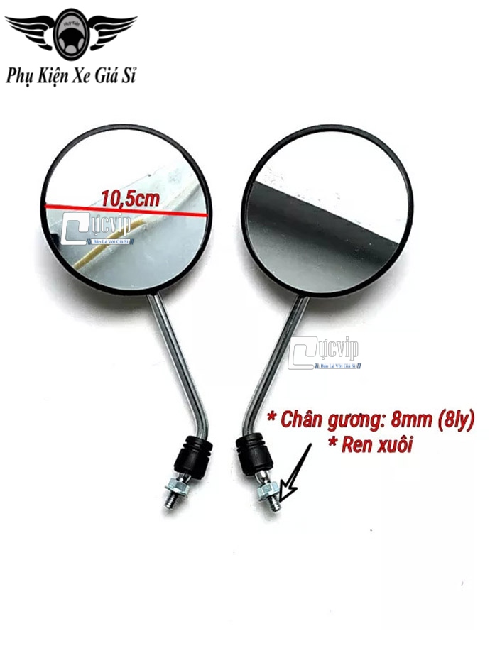 Cặp Kính Gương Chiếu Hậu Cub 81, 78, 79, Honda 67 (8 Ly) Ren Thuận MS4758