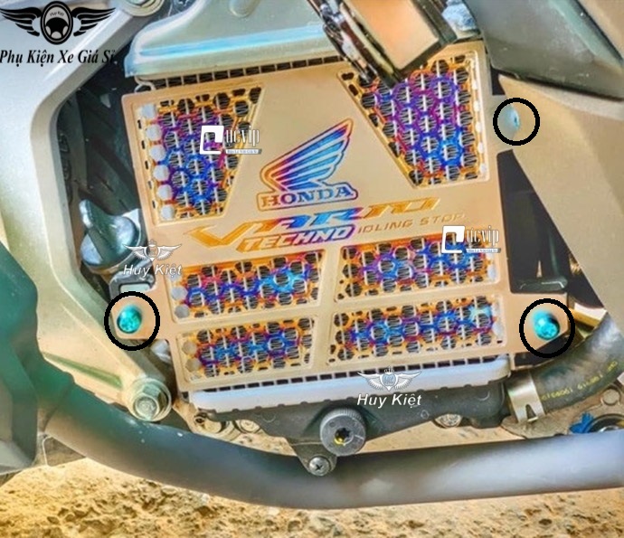 Combo 3 Ốc Titan Thật GR5 Gắn Che Két Nước Xe Vario 2015 - 2021, Airblade AB 2016 - 2022, SH 2012 - 2019, SH Mode 2013 - 2019 MS4761