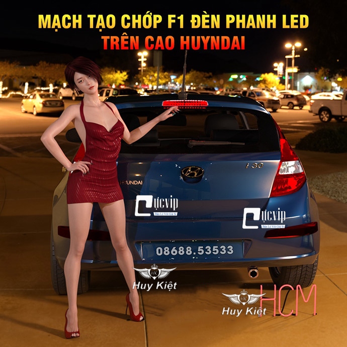 HUYNDAI - Mạch Nháy F1 Tạo Chớp Cho Đèn Phanh LED Trên Cao i10 Sedan, i10 Hatchback, Elantra Sẵn Giắc Zin MS4776