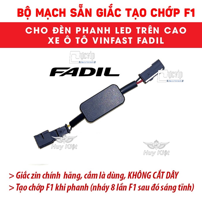 VinFast FADIL - Mạch Tạo Chớp Nháy F1 Cho Đèn Phanh LED Trên Cao, Sẵn Giắc Zin (Cắm Là Xài) MS4781