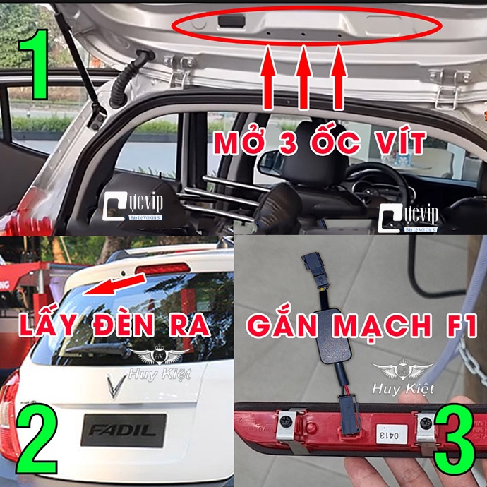 VinFast FADIL - Mạch Tạo Chớp Nháy F1 Cho Đèn Phanh LED Trên Cao, Sẵn Giắc Zin (Cắm Là Xài) MS4781