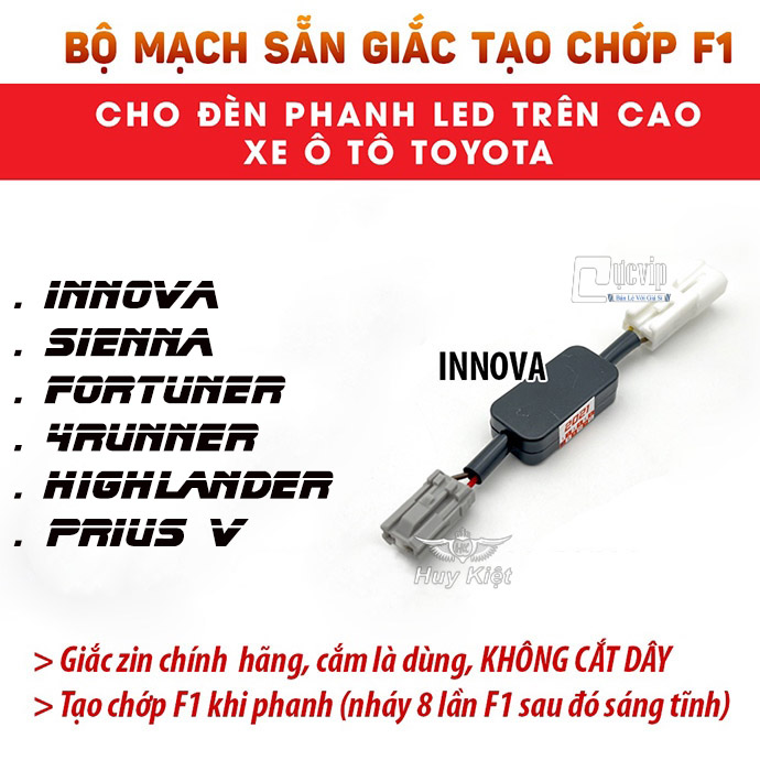 TOYOTA - Mạch Tạo Chớp Nháy F1 Đèn Phanh LED Trên Cao Innova, Sienna, Fortuner, 4Runner, Highlander, Prius V MS4784