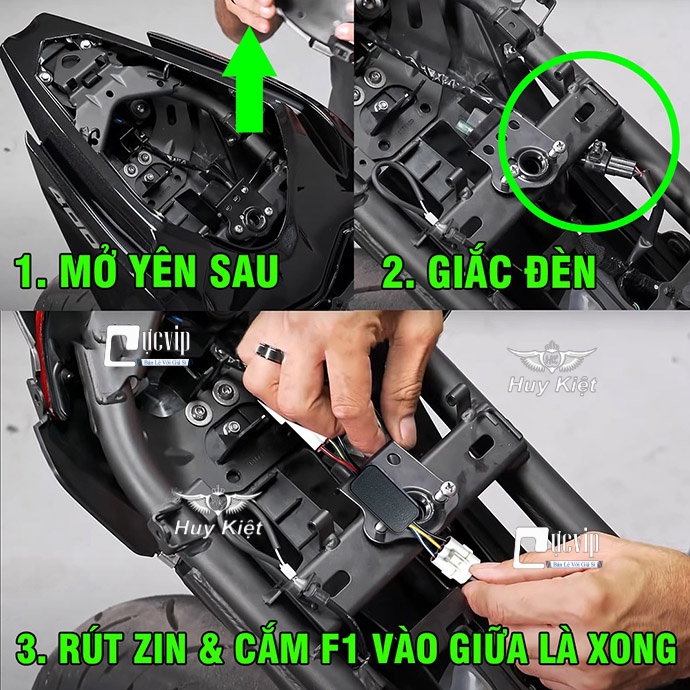 Mạch Nháy Đèn Hậu LED Tạo Chớp F1 Cho PKL Kawasaki Sẵn Giắc Zin (Cắm Là Xài) MS4786