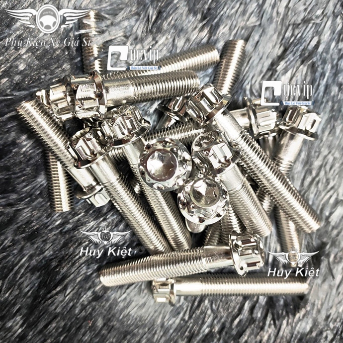 Combo 3 Ốc (2 Ốc 8Li6 + 1 Ốc 8 Li2) Salaya Inox 304 Gắn Cảng Sau Vario, AirBlade, SH, Vision MS4916