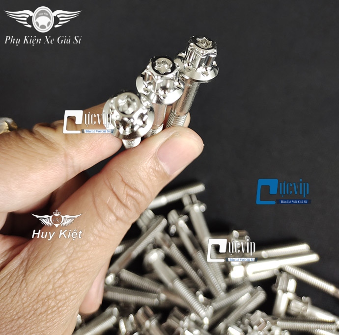 Combo 3 Ốc Salaya Inox 304 6Li4 Gắn Che Két Nước Vario 2015 - 2021, AB 2016 - 2022, SH 2012 - 2019, SH Mode 2013 - 2019 MS4917