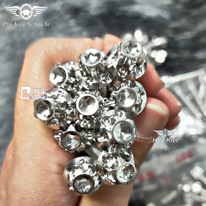 	Combo 5 Ốc Salaya Inox 304 6Li15 Gắn Ốp Pô + Chụp Đích Pô Vario 2018 - 2021, Exciter 150, Exciter 155, SH 2017 - 2019 MS4920