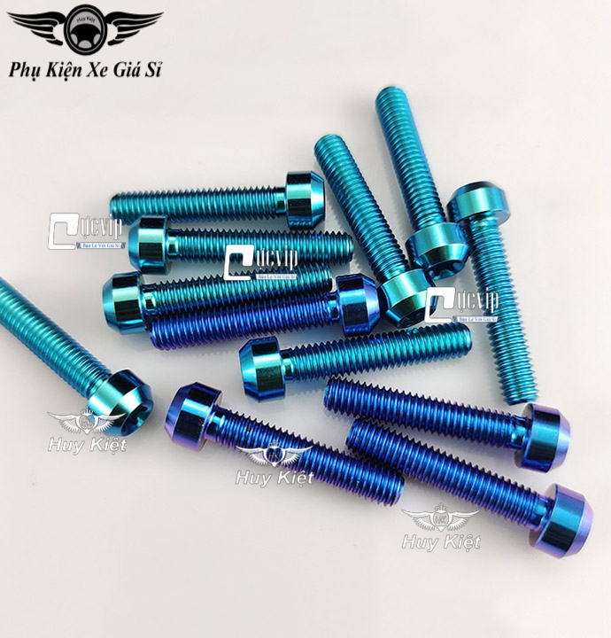 Ốc Titan GR5 6Li3 Đầu Trụ Gắn Gù Bao Tay, Gù Tay Lái, Lóc Máy Mọi Loại Xe MS5029