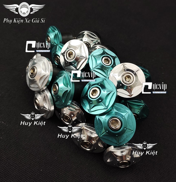 	Cặp Gù Tay Lái Nhôm CNC Kiểu Sao Xéo Gắn Mọi Loại Xe (1 Cặp) MS5059