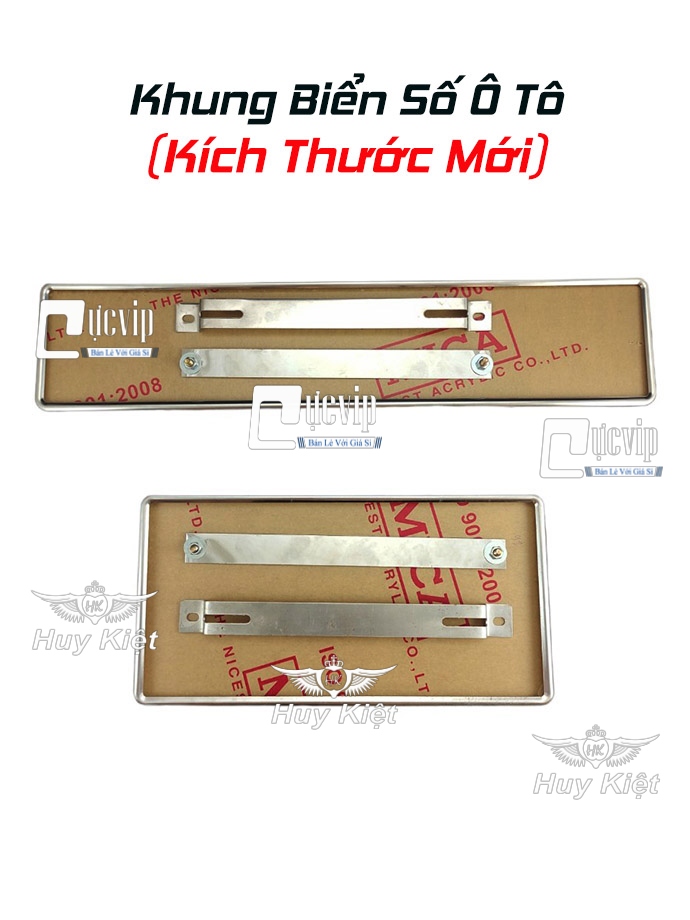 	Combo Biển Số Ô TÔ Kích Thước Mới Biển Vuông (165 x 330mm) + Biển Dài (110 x 520mm) Cho Xe Đăng Ký Biển Trắng, Vàng Mới MS5143