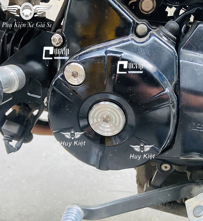	Cặp Nút Đề, Ốc Mâm Lửa Salaya Thái Inox 304 Nguyên Khối Cho Dòng Xe Honda, Yamaha MS5174