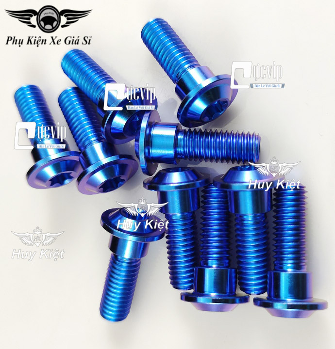 Ốc Đĩa Titan GR5 Kiểu Zin Có Gờ, Kiểu Thường 8Li25 Gắn Tất Cả Mọi Loại Xe (Giá 1 Con) MS5318